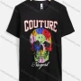 Wholesale Men's Colorful Skull Print Letter Round Neck Short Sleeve Casual T-Shirt 24# preview