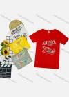 Wholesale Boy's Casual Letter Print Round Neck Short Sleeve Tee - Liuhuamall