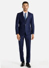 Wholesale Men's Button Blazer&Vest&Suit Pants 3-Piece Plaid Suit Sets - Liuhuamall
