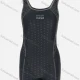 Wholesale Women's Athletic Contrast Color One Piece Boyleg Training Swimsuit Black Clothing Wholesale Market Liuhua