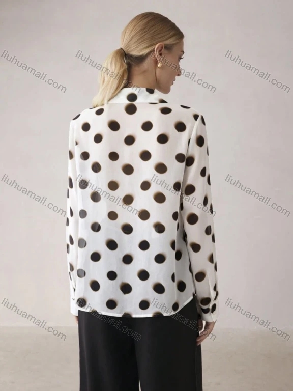 Wholesale Long-sleeve printed polka dot design, casual and comfortable, stylish and versatile for spring and summer
