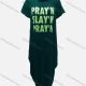 Wholesale Women's African Plus Size Crew Neck Letter Short Sleeve Pockets Loose Fit Dress 8808# 30# Clothing Wholesale Market Liuhua