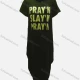 Wholesale Women's African Plus Size Crew Neck Letter Short Sleeve Pockets Loose Fit Dress 8808# 160# Clothing Wholesale Market Liuhua
