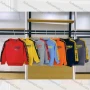 Wholesale Boys Round Neck Multicolor Stripes Sleeves Print Sweatshirt preview