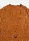 Wholesale Women's Winter V Neck Plain Button Up Rib-Knit Duel Pocket Cardigan - Liuhuamall