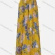 Wholesale Women's Boho Elastic Waist Folkloric Pleated Maxi Skirt Yellow Guangzhou Clothing Wholesale Market & Suppliers -LIUHUAMALL