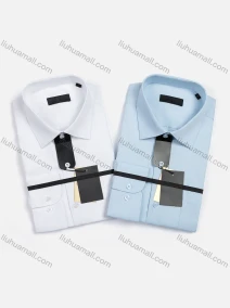 Wholesale Men's Casual Plain Long Sleeve Patch Pocket Button Down Shirt R1830#, LIUHUA CLOTHING WHOLESALE