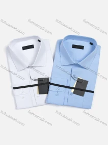 Wholesale Men's Casual Plain Long Sleeve Patch Pocket Button Down Shirt R1952#, LIUHUA CLOTHING WHOLESALE