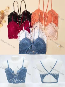 Wholesale Women's Sexy Lace Spaghetti Strap Bralette Bra LL-50522#, LIUHUA CLOTHING WHOLESALE