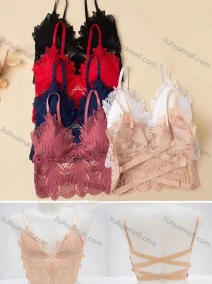 Wholesale Women's Sexy Lace Criss Cross Bralette Bra LL-73815#, LIUHUA CLOTHING WHOLESALE
