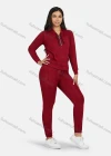 Wholesale Women's Sport Hooded Plain Zipper Long Sleeve Top & Jogger Sets - Liuhuamall