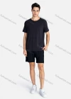 Wholesale Men's Sporty Crew Neck Breathable Letter Print Quick Drying T-shirts - Liuhuamall