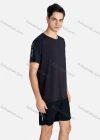 Wholesale Men's Sporty Crew Neck Breathable Letter Print Quick Drying T-shirts - Liuhuamall