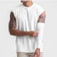 Men's Athletic Breathable Quick Dry Sleeveless Plain Letter Round Neck Tank Tops White Clothing Wholesale Market -LIUHUA