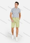 Wholesale Men's Casual Plain Slant Pocket Button Closure Zipper Fly Button Elasticity Shorts - Liuhuamall