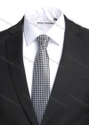 Wholesale Men's Business Formal Checkerboard Ties & Pocket Square & Cufflinks Sets - Liuhuamall
