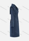 Wholesale Women's Casual Plain Lapel Double Breasted Long Sleeve Long Trench Coat With Belt - Liuhuamall
