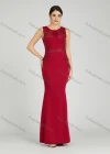 Wholesale Women's Elegant Sleeveless Sequin Applique Mermaid Split Hem Evening Dress 5029# - Liuhuamall