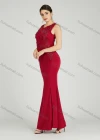 Wholesale Women's Elegant Sleeveless Sequin Applique Mermaid Split Hem Evening Dress 5029# - Liuhuamall