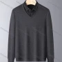 Wholesale Men's Casual Long Sleeve Collared 2 in 1 Sweatshirt 886# preview