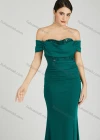 Wholesale Women's Elegant Off Shoulder Cap Sleeve Sequin Applique Mermaid Evening Dress 5045# - Liuhuamall