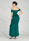Wholesale Women's Elegant Off Shoulder Cap Sleeve Sequin Applique Mermaid Evening Dress 5045# - Liuhuamall