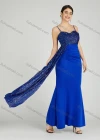 Wholesale Women's Elegant Sleeveless Spaghetti Strap Sequin Mermaid Evening Dress 5051# - Liuhuamall