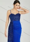Wholesale Women's Elegant Sleeveless Spaghetti Strap Sequin Mermaid Evening Dress 5051# - Liuhuamall