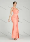 Wholesale Women's Elegant One Shoulder Sequin Applique Mermaid Evening Dress 5023# - Liuhuamall