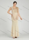 Wholesale Women's Elegant Sleeveless Sequin Mermaid Evening Dress 6071# - Liuhuamall