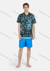 Wholesale Men's Casual Colorblock Drawstring Dual Pockets Shorts - Liuhuamall