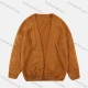 Wholesale Women's Casual Long Sleeve Cable Knit Plain Sweater Cardigan Brown Clothing Wholesale Market Liuhua