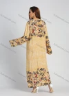 Wholesale Women's Botanic Print Extra Long Sleeve Maxi Kaftan - Liuhuamall