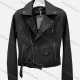 Wholesale Women's Casual Plain Lapel Long Sleeve Zipper PU Leather Jacket With Belt Black Clothing Wholesale Market Liuhua