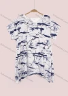Wholesale Women's Casual Ink Painting Print Round Neck Short Sleeve Top - Liuhuamall