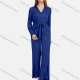 Wholesale Women's Turn-down Collar Shirt Sleeve Buttons Lace Up Plain Jumpsuit 27# Guangzhou Clothing Wholesale Market & Suppliers -LIUHUAMALL