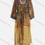 Wholesale Women's Casual Belted Splicing Floral Geometric Print Cardigan & Ankle Length Pant Set preview