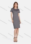 Wholesale Women's Casual Plain Crew Neck Short Sleeve High Waist Tee Dress - Liuhuamall