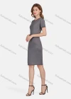 Wholesale Women's Casual Plain Crew Neck Short Sleeve High Waist Tee Dress - Liuhuamall