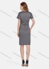 Wholesale Women's Casual Plain Crew Neck Short Sleeve High Waist Tee Dress - Liuhuamall