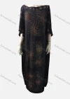 Wholesale Women's Vintage African Beaded Rhinestone Folk Art Boat Neck 3/4 Sleeve Maxi Dress - Liuhuamall