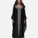 Women's Vintage Muslim Islamic Rhinestone Beaded Maxi Dress With Kaftan Cloak 48# Clothing Wholesale Market -LIUHUA