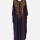 Women's Vintage Muslim Islamic Rhinestone Beaded Maxi Kaftan Cloak Dress 55# Clothing Wholesale Market -LIUHUA