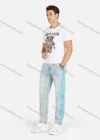 Wholesale Men's Rhinestone Teddy Bear Graphic Slim Fit Tee - Liuhuamall