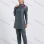 Wholesale Women's Modest Muslim Full Coverage Contrast Burkini Swimsuit With Hijab 2 Piece Set preview