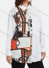 Wholesale Women's Casual Chain Print Splicing Tunic Button Down Long Sleeve Shirt - Liuhuamall