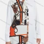 Wholesale Women's Casual Chain Print Splicing Tunic Button Down Long Sleeve Shirt preview