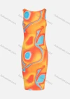 Wholesale Woman's Fashion O-Ring Sleeveless Ring Abstract Print Bodycon Tank Dress  - Liuhuamall