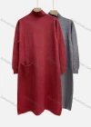 Wholesale Women's Casual Plain Mock Neck Patch Pockets Dress - Liuhuamall