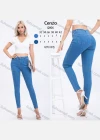 Wholesale Women's Casual Plain Skinny Fit High Waist Patch Pocket Ankle Length Pants (Pack of 12)Q806# - Liuhuamall